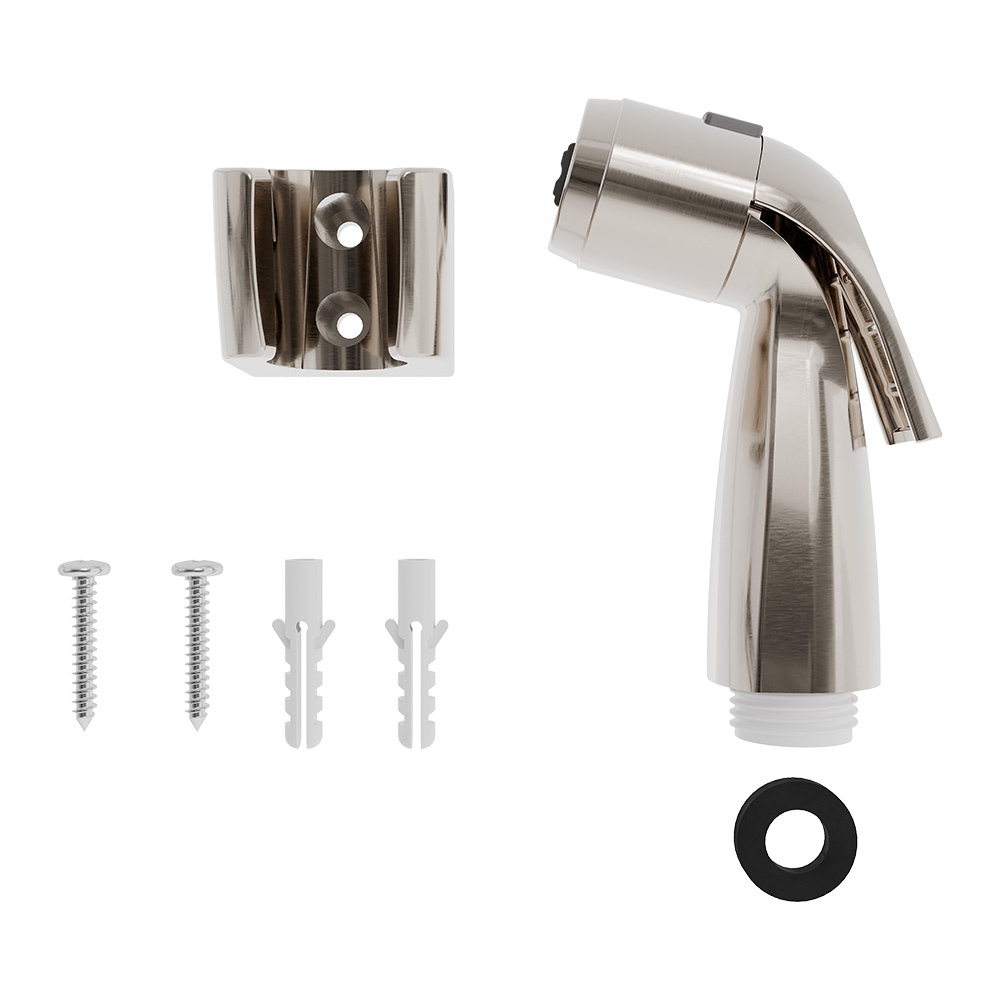 Gatilho para Ducha Higiênica Luxo com Suporte - Escovado