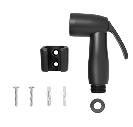 Gatilho para Ducha Higiênica Aquaflex com Suporte - Black Fosco