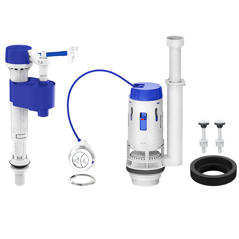 Kit para Caixa Acoplada - Entrada Master Flux e Saída Dual Flush 3x1