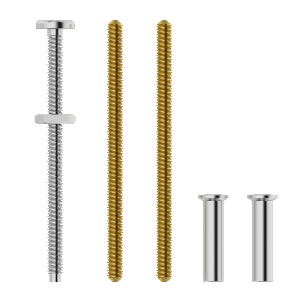 Kit Fixador Completo p/Acabamento de Metal - M5 x 80 mm - Compatível com Docol*